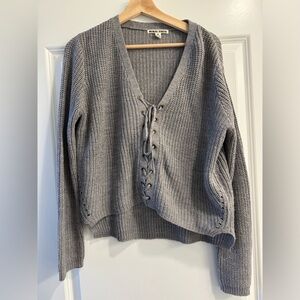 Gray Cropped Sweater